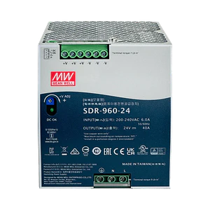 MEANWELL 24VDC 960W 40A Ajustable Ancho-110mm Riel-DIN Fuente-Poder