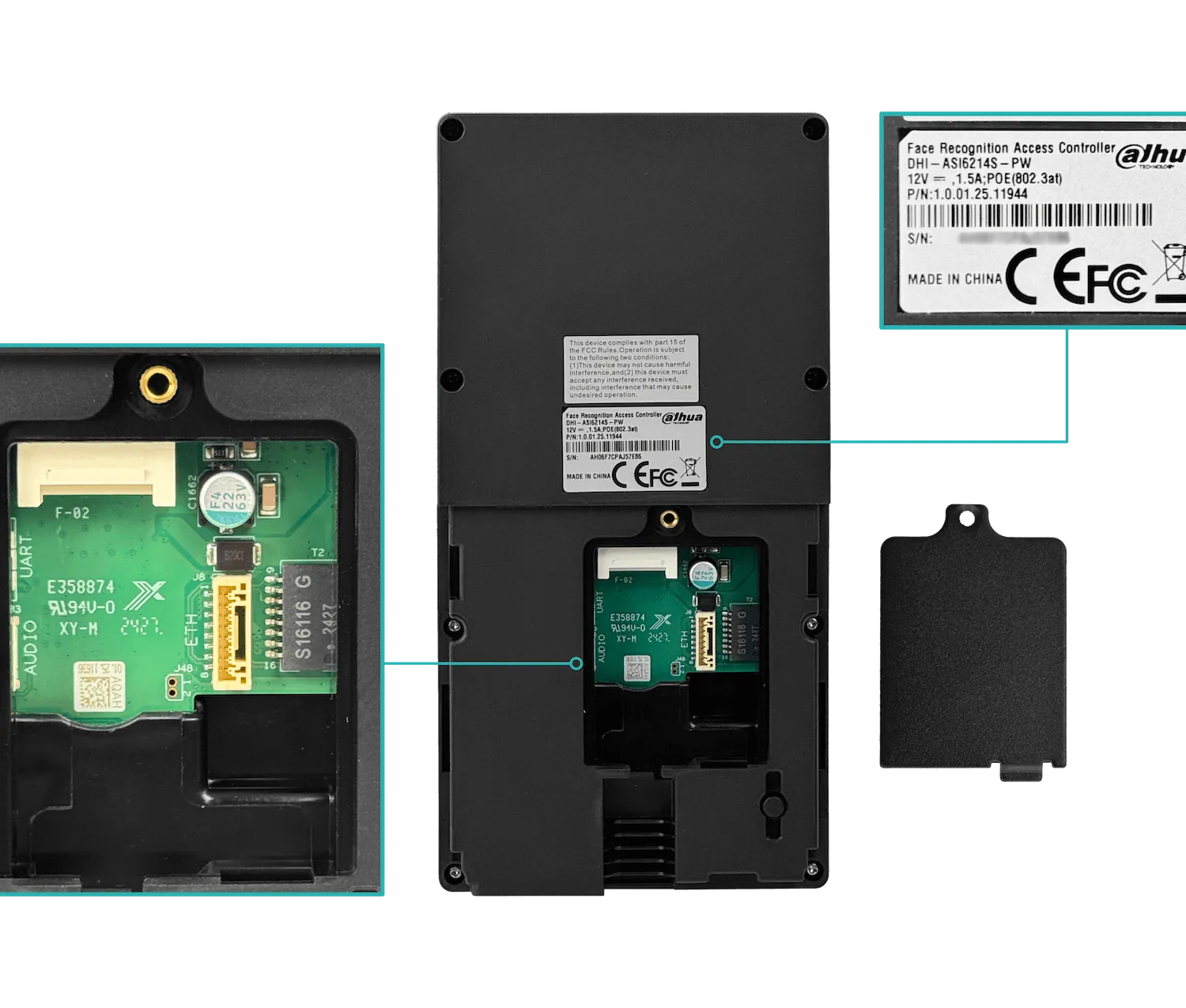Control de Acceso Facial + Huella + Tarjeta NFC IP65 WiFi/PoE, Dahua DHI-ASI6214S-PW 1
