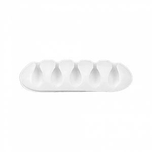 Organizador de 5 Cable Escritorio Adhesivo Silicona Blanco 27x67mm