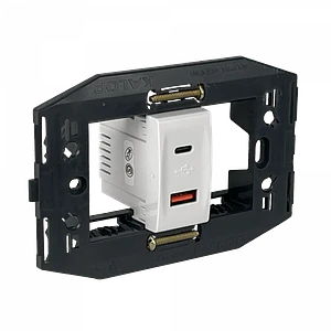 KALOP Type-C 1xUSB-C 1xUSB-A Total 3A 10W 100-240VAC Bastidor KS40493
