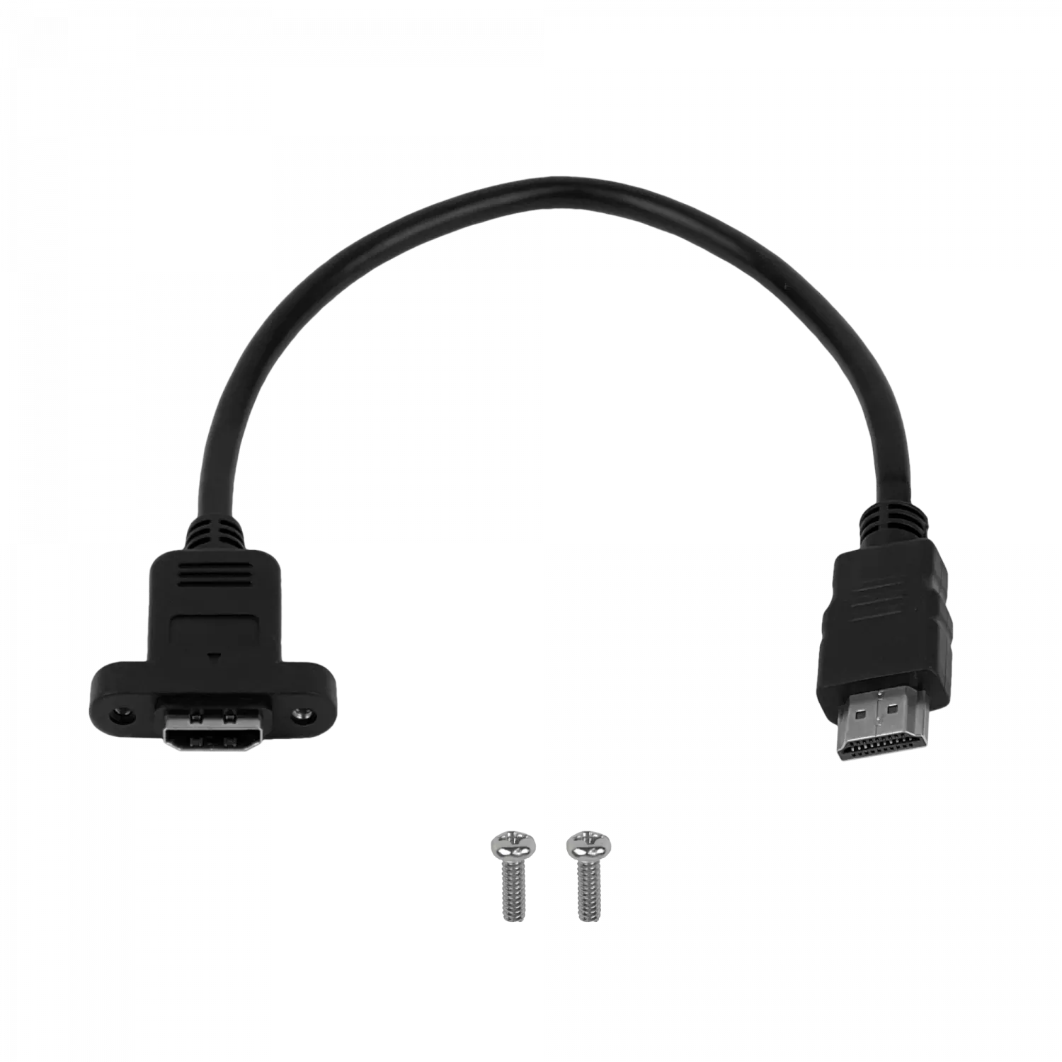 Cable HDMI Atornillable 30cm, HDMI-Macho a HDMI-Hembra, 1080p 1