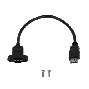 Cable HDMI Atornillable 30cm, HDMI-Macho a HDMI-Hembra, 1080p