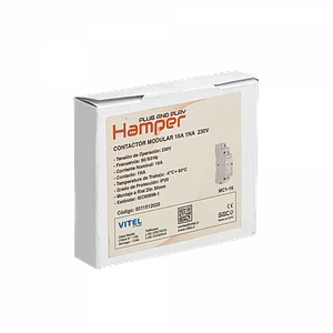 HAMPER 16A Contactor Monofasico Modular 230/400V 1NA IP20 Certif-SEC