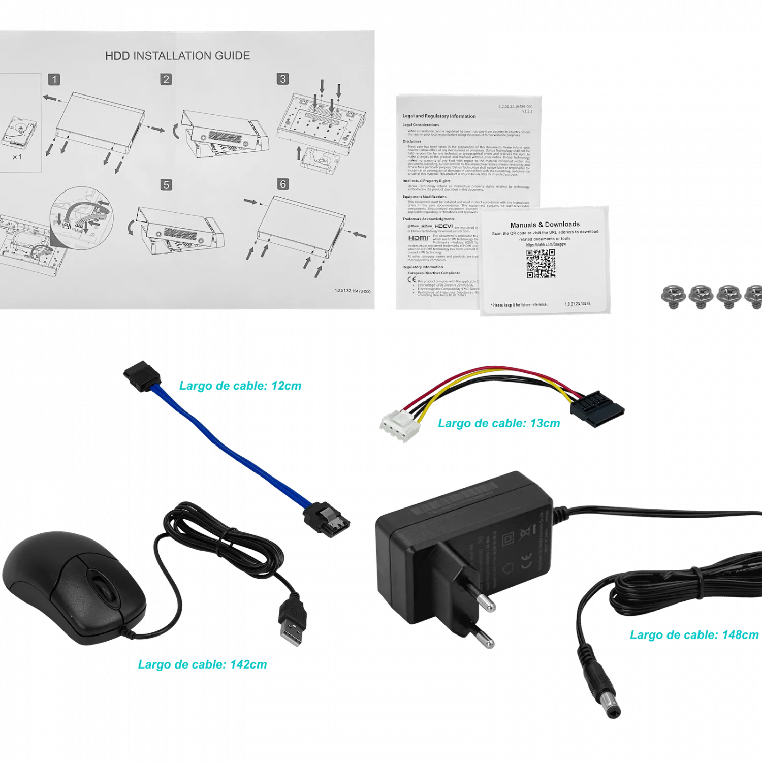 Grabador híbrido 4 canales IP Dahua XVR-IP 5104-IP / AHD 5 MP 1