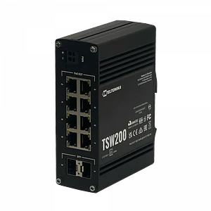 Switch PoE+ Industrial Teltonika TSW200, 8 Puertos Gigabit, 2 SFP, 240W, Carcasa Metálica