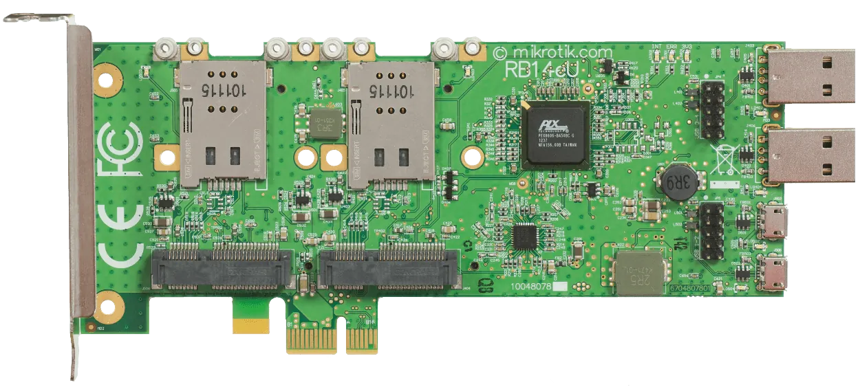 Adaptador MikroTik RB14e - Soporte para 4 Tarjetas miniPCIe en PC 1