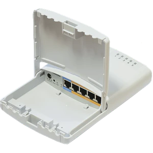 Router MikroTik PowerBox RB750P-PBr2 - 5 Puertos Ethernet, 4 PoE Out, CPU 650MHz, 64MB RAM 