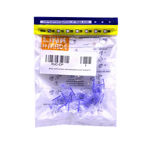 Mini Capuchón Reparador LINKMADE Morado RJ45 Bolsa 10u