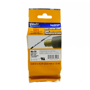 Cinta termoretractil Brother HSE-251 24mm negro en blanco 15m