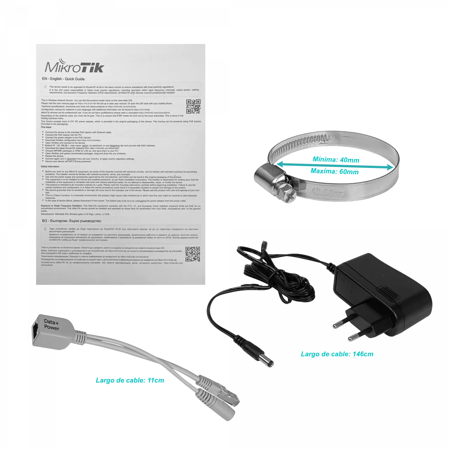 Antena CPE MikroTik DISC Lite5 - 5 GHz, 21 dBi, 600 MHz 1