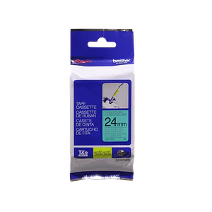 Cinta Flexible Brother TZE-FX751, Texto Negro sobre Fondo Verde, 24mm, 8 Metros