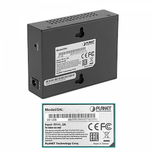 PLANET 1-SFP-100 1-DB9-M RS232 RS422 RS485 5VDC Convertidor Ethernet