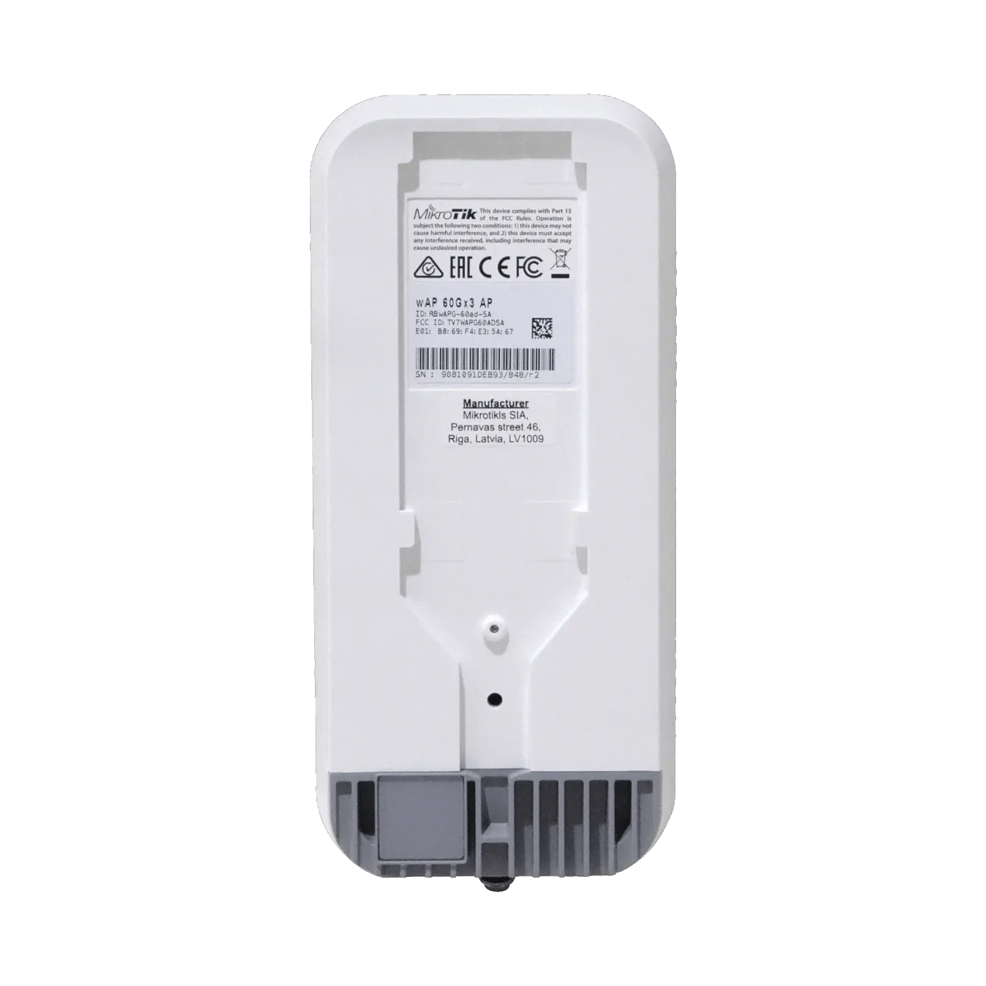 Router MikroTik WAP-60GX3-AP 180° PtMP 60GHz 1Gbps L4 PoE 24V 1