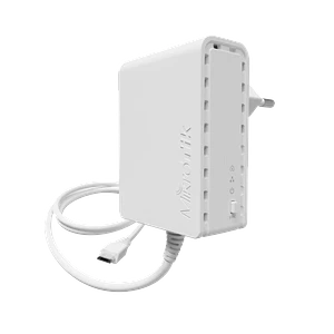 Adaptador de Corriente MikroTik PWR-LINE EU con Funcionalidad PWR-LINE para Routers con microUSB