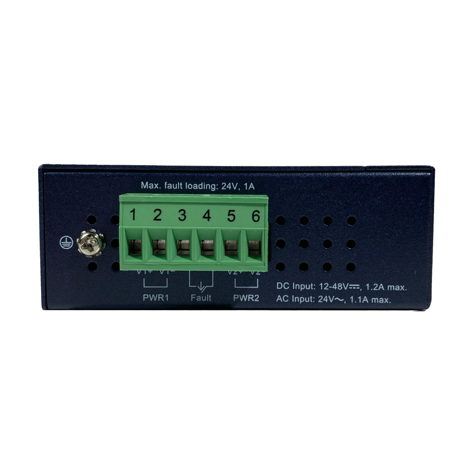 PLANET 4-100 2-SFP-100 Switch Industrial no-Admin Riel-DIN 12-48VDC/24 1