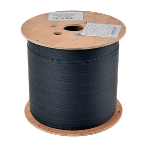 Cable de Fibra Óptica Monomodo 2 Fibras G652D LSZH Drop Negro con Portante de 1mm y 2 FRP - CFSQ2N