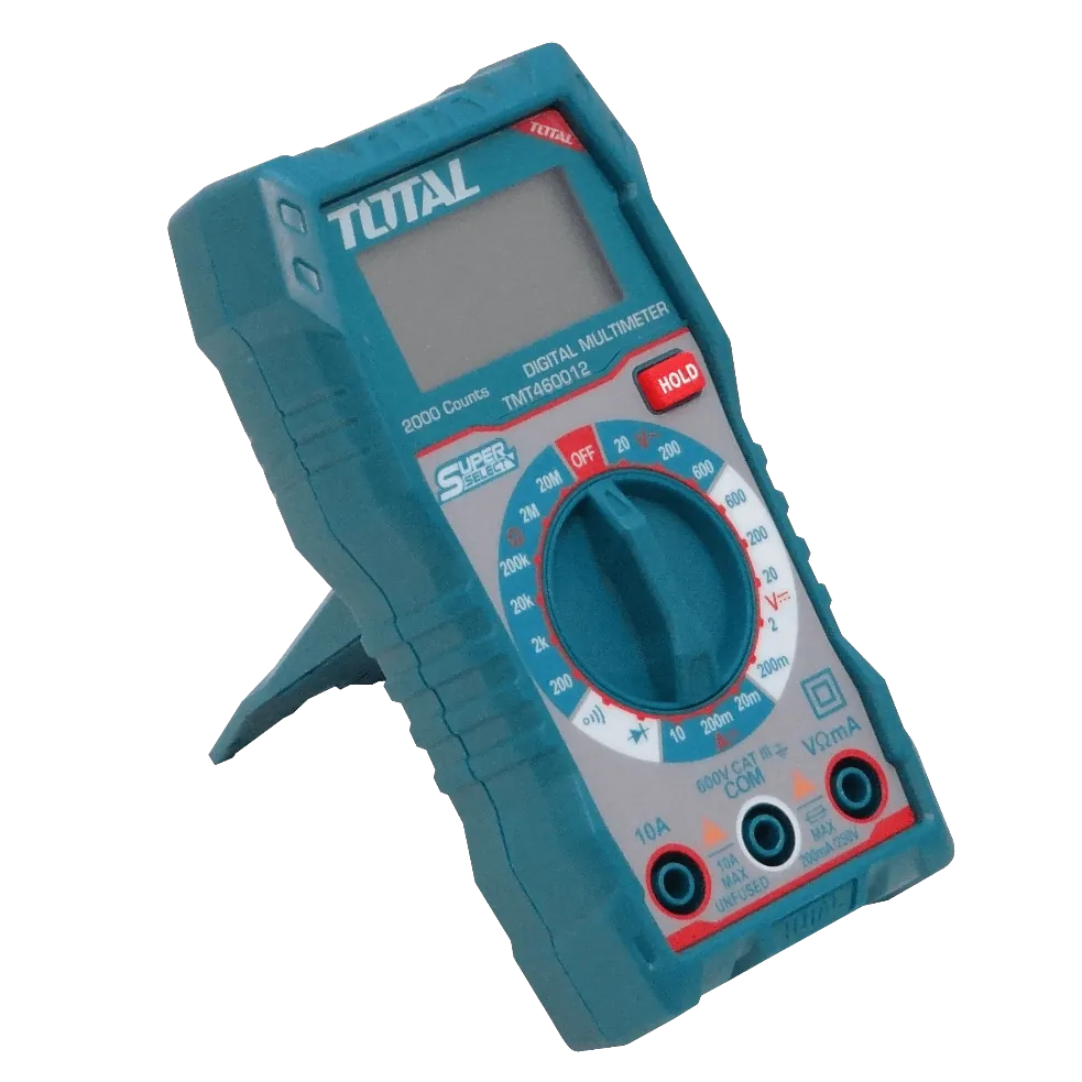 TOTAL Multitester Digital req-2xAAA 600VDC 600VAC CATIII 10A TMT460012 1