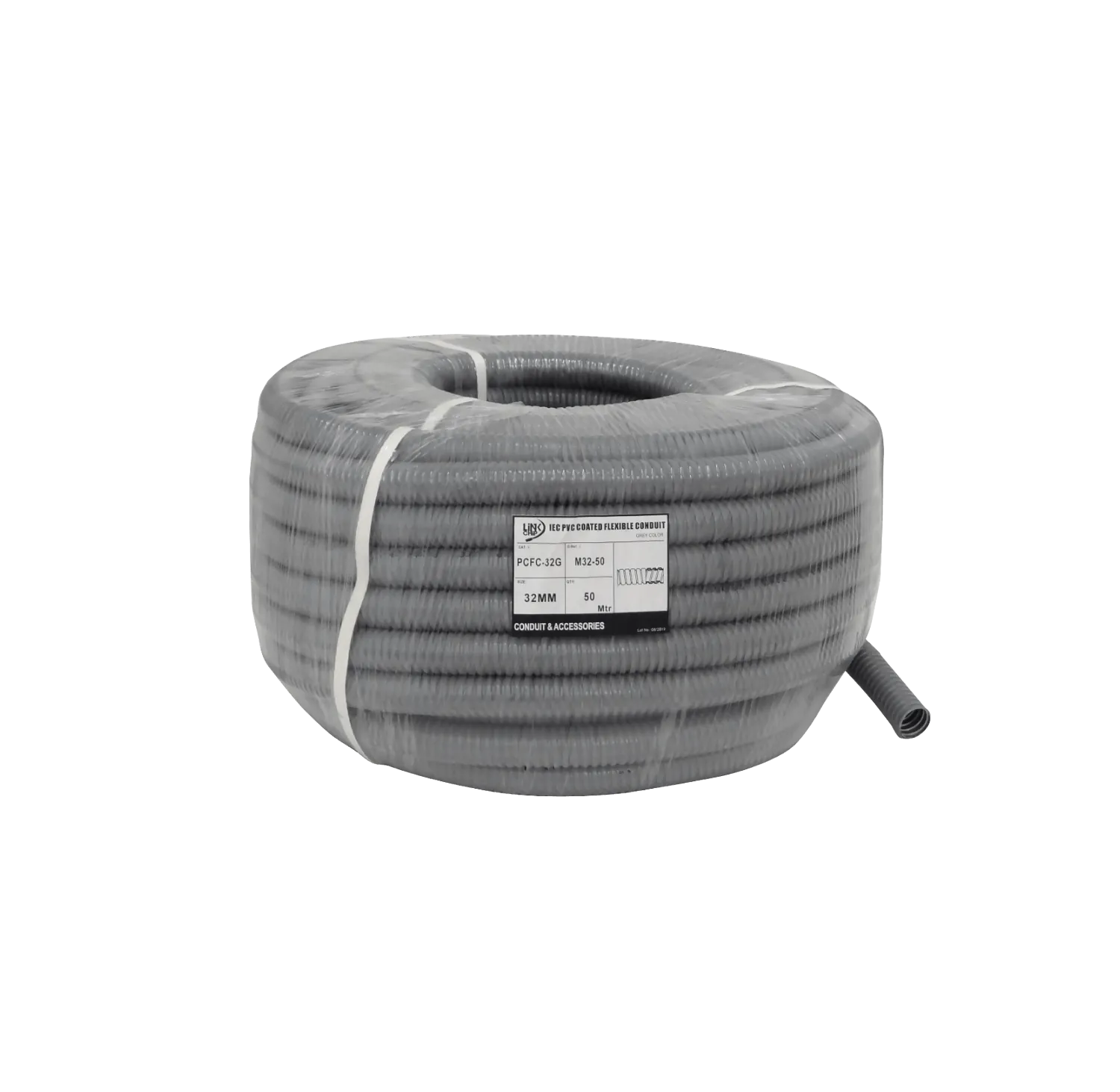 32mm Rollo-50mts Conduit Flexible Metalico Cubierto-PVC PCFC 1
