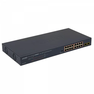 PLANET 16-1000-PoE48+af/at 240W-total 2-SFP Switch no-Admin Rack V2