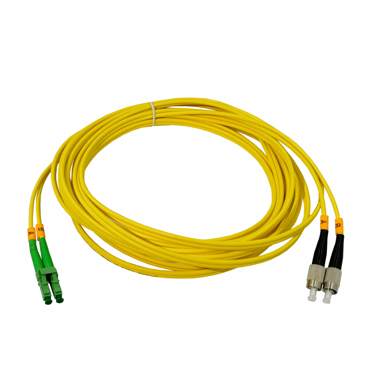 5mt LC/APC-FC/UPC MonoModo SM Duplex Jumper Cable Fibra 9/125um 3mm 1