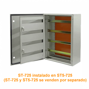 Chasis interno Tibox ST-725 643x428mm con 4 riel din 43cm para tablero ST5-725