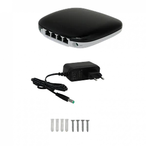CPE GPON con WiFi integrado y 4 puertos Gigabit, UFiber WiFi, Ethernet In-Band, 300 Mbps, PON