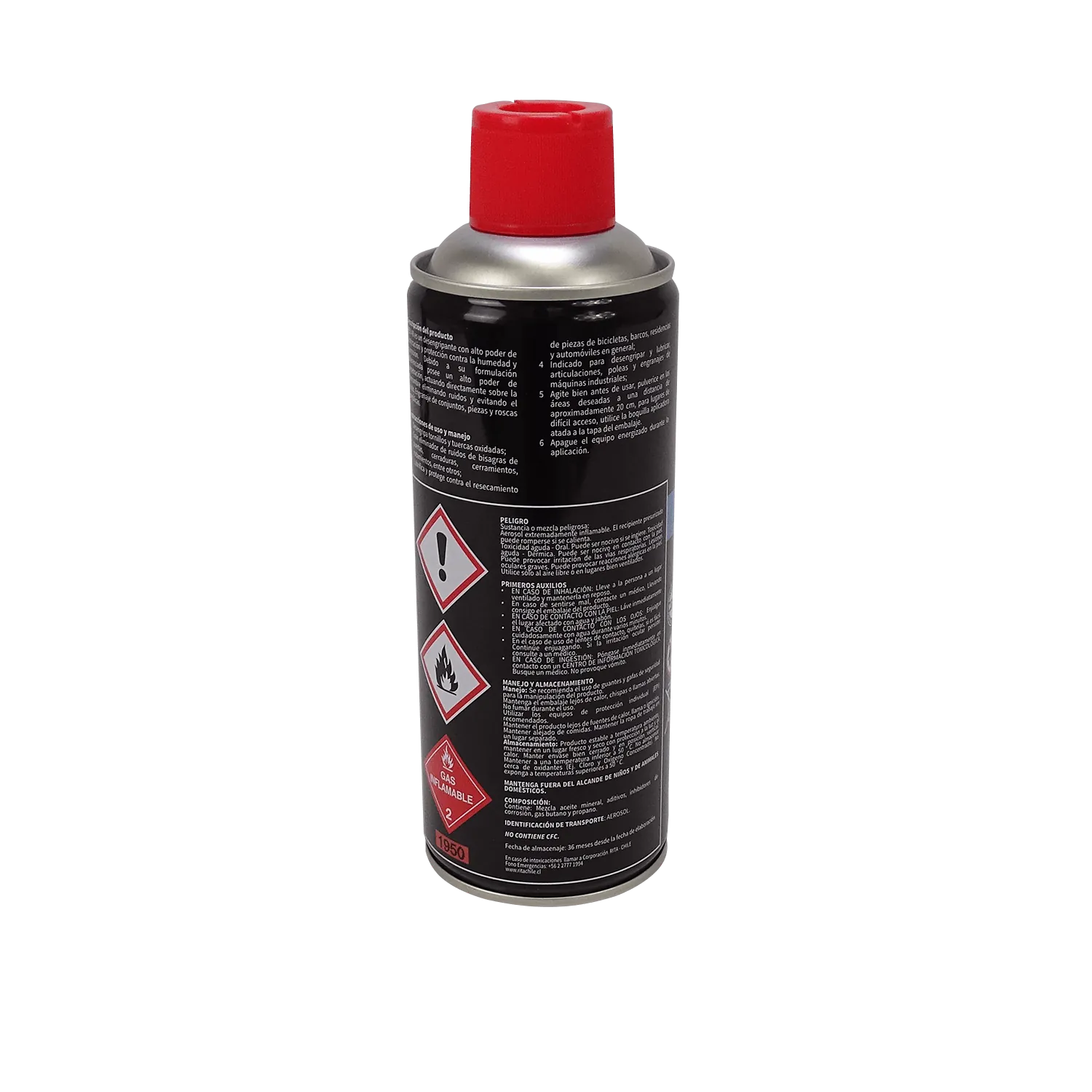 Lubricante Spray 400ml CO2 Anti-Corrosivo REX-40 1