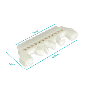 Regleta Blanco 12-Conexiones 4mm Riel Din Distribucion Electrica