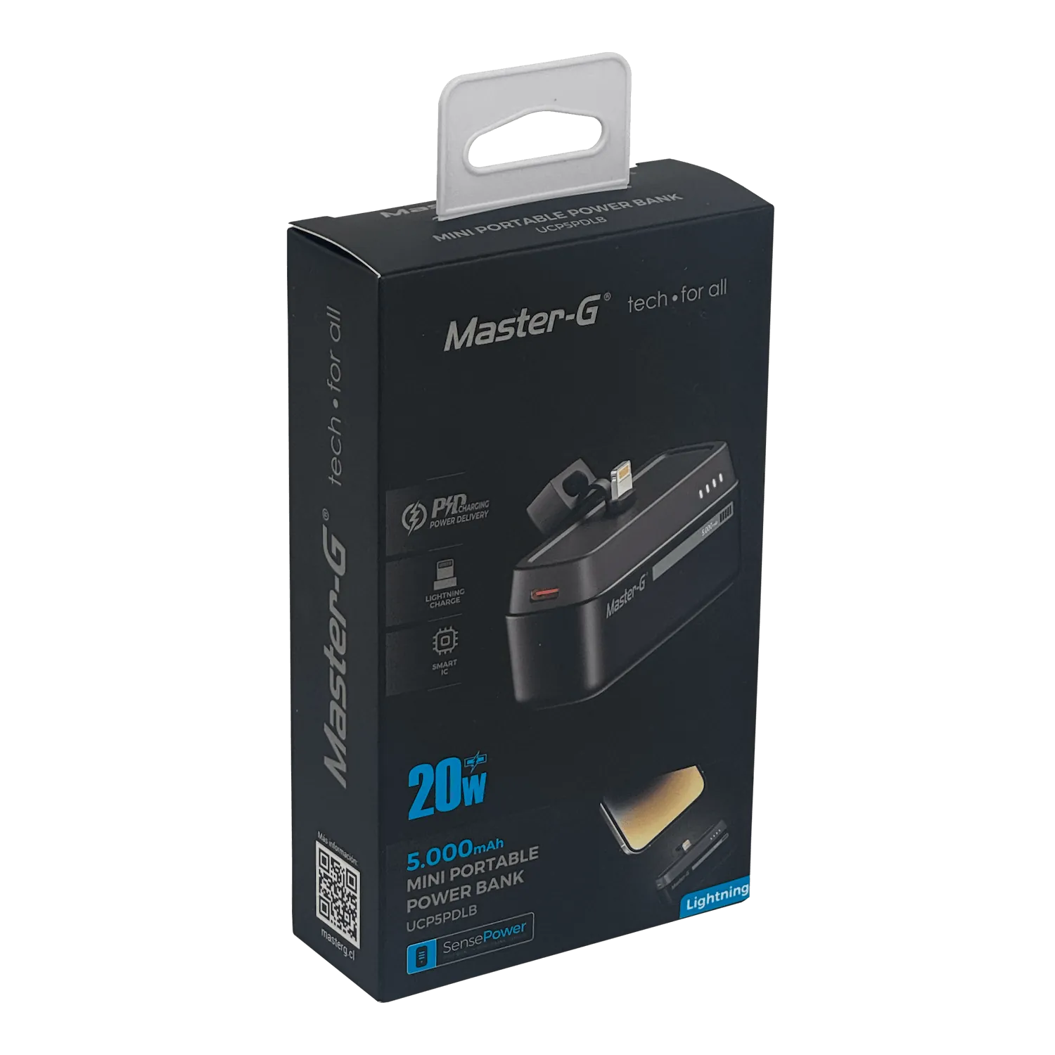 MASTER-G Cargador Base Lightning-M 20W 5000mAh in:5/9/12V ou:5/9/12V 1