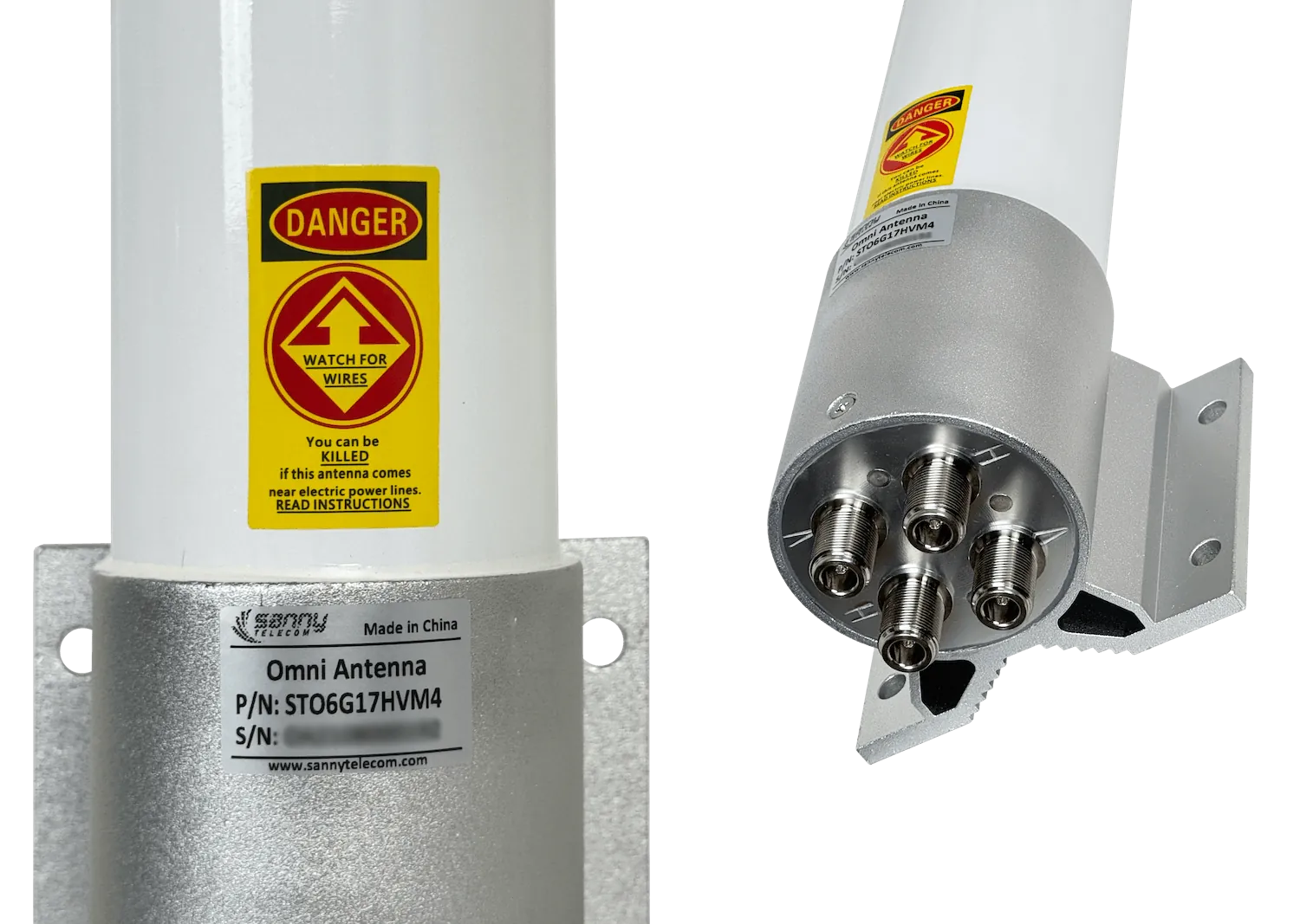 Antena omnidireccional Sanny OMNI-6G17 17dBi 4.9-6.5GHz 4xN hembra 95cm 1