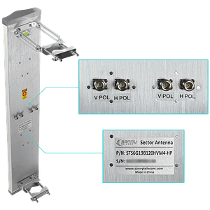 SANNY 6GHZ 19dBi 120-Grados 2-N-Hembra Antena Sectorial 4900-6500MHz