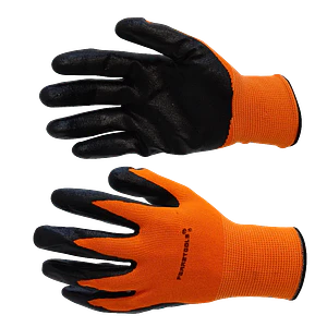 Guantes Naranjo Antiestaticos Poliester C/Nitrilo