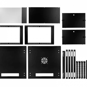 Gabinete Rack LINKMADE RK06-6LD 6U 60cm de Fondo Desarmado para Montaje en Pared - Negro