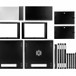 Gabinete Rack LINKMADE RK06-6LD 6U 60cm de Fondo Desarmado para Montaje en Pared - Negro - Miniatura 1