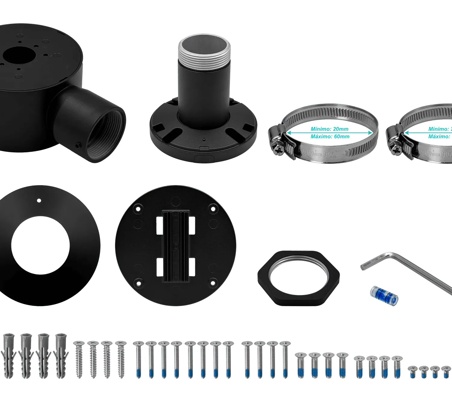 Soporte Doble Ubiquiti UACC-CAMARA-DM-B para 2 camaras UVC montaje pared o techo 1