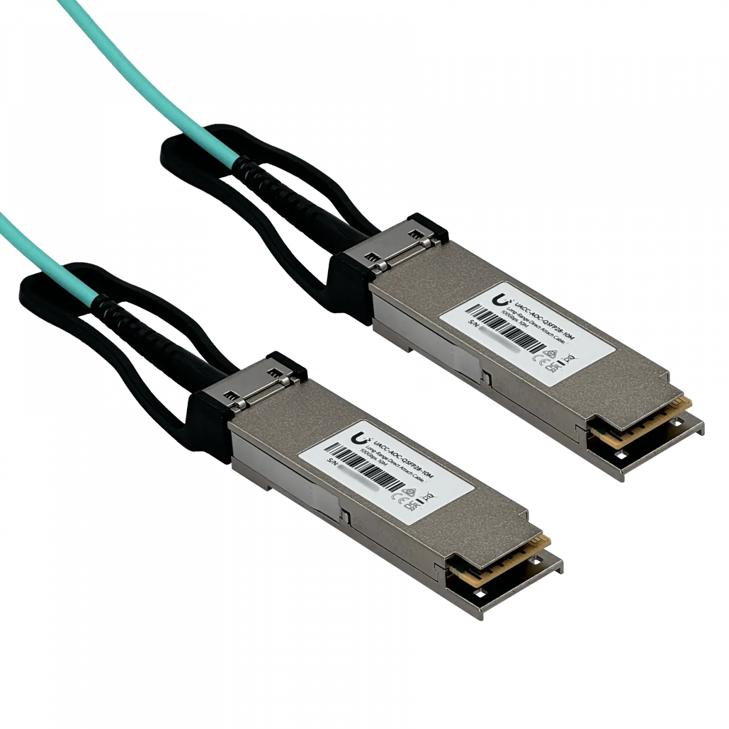 Cable AOC QSFP28 100Gbps 10m Fibra MM Ø3mm Direct Attach Ubiquiti AOC-QSFP28-10M -  1