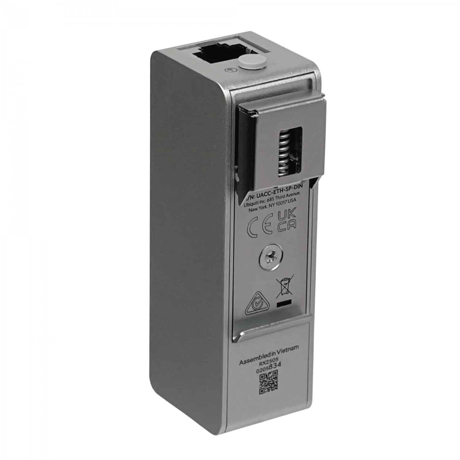 Protector de Sobretensión Ubiquiti UACC-ETH-SP-DIN 20kA, PoE, 10Gbps, 2 Puertos RJ45, Riel DIN 1