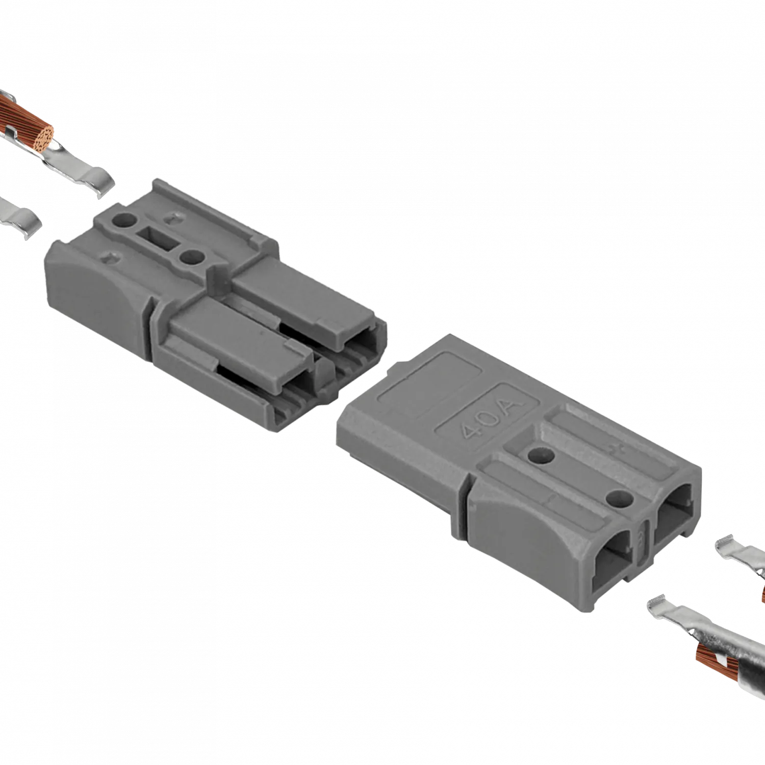 40A 5mm 2-un Gris Anderson SB40 Enchufe Terminal Conector Volante 1