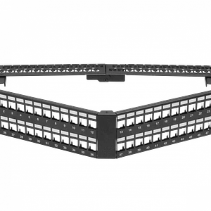 Patch Panel LINKMADE PP148L 2U 48 Keystone Angular Metalico Vacio