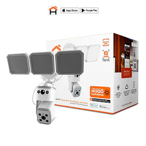 Camara Inteligente Nexxt Solutions NHC-FP50DL, doble lente con reflector, 2K QHD, 4.000 lumenes