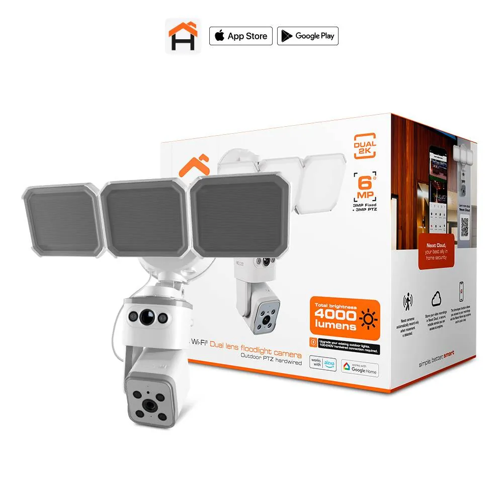 Camara Inteligente Nexxt Solutions NHC-FP50DL, doble lente con reflector, 2K QHD, 4.000 lumenes 1