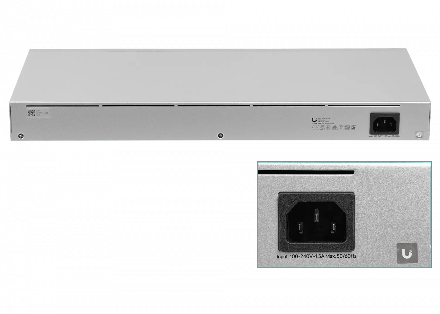 Switch Ubiquiti USW-16-POE 16-port con 8xGE PoE+ 42W y 8xGE no PoE y 2xSFP 3