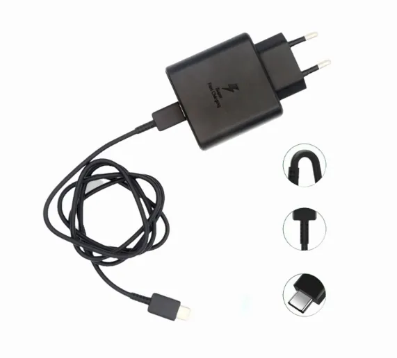 Cargador  mas cable Samsung  tipo C 45W carga Full Rapida 3