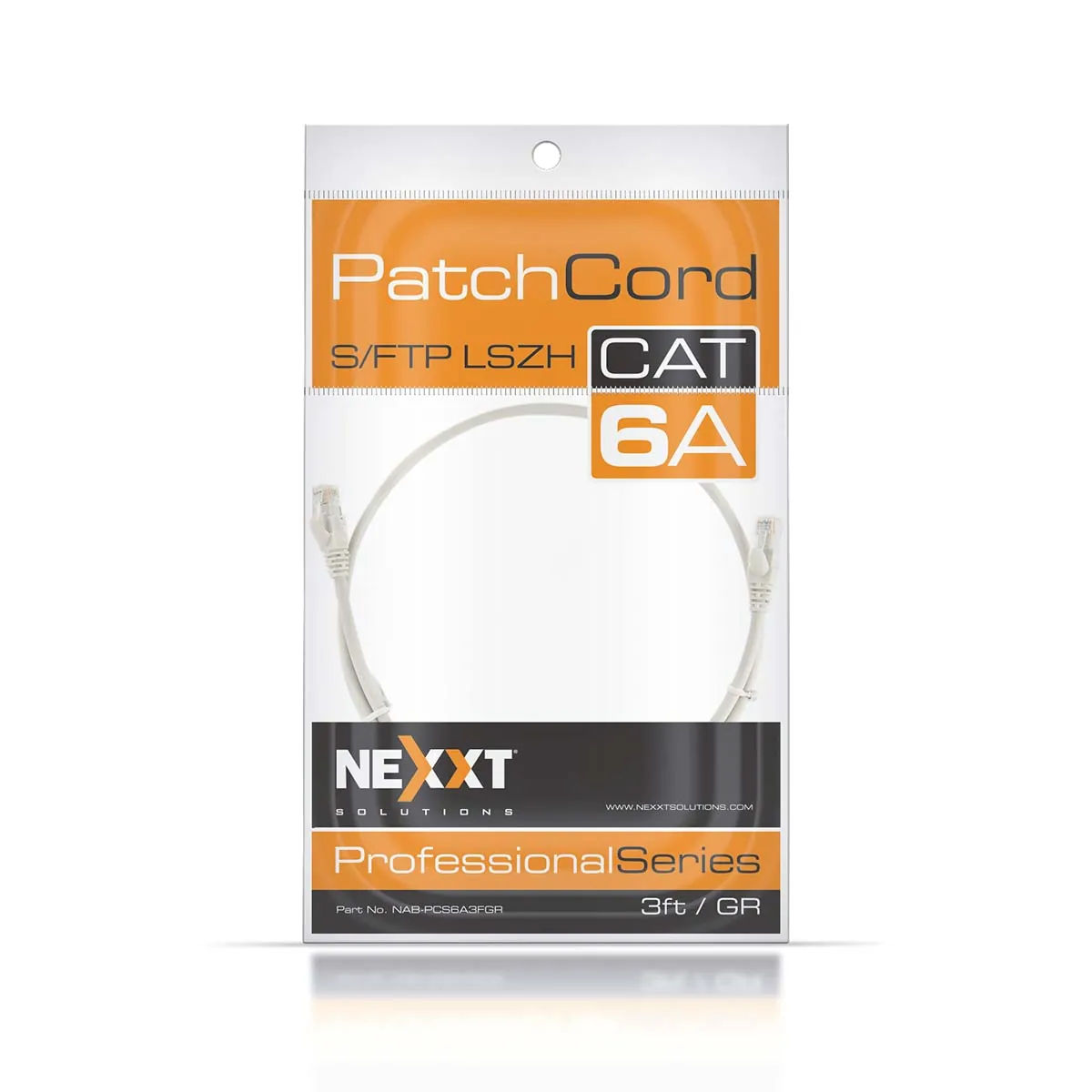 Cable UTP Patch Cord S/FTP Cat6a 1m  GRIS 3