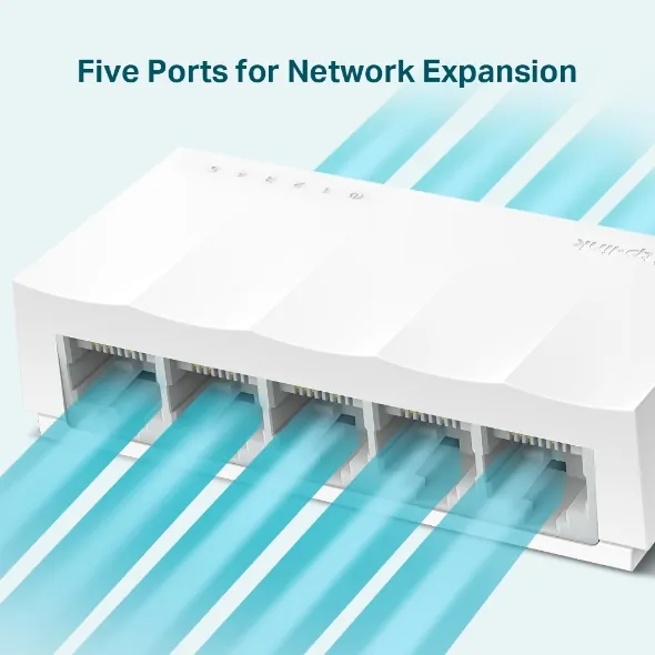 Switch de escritorio TP-LINK LS1005 LiteWave 5-port 10/100 Mbps  4