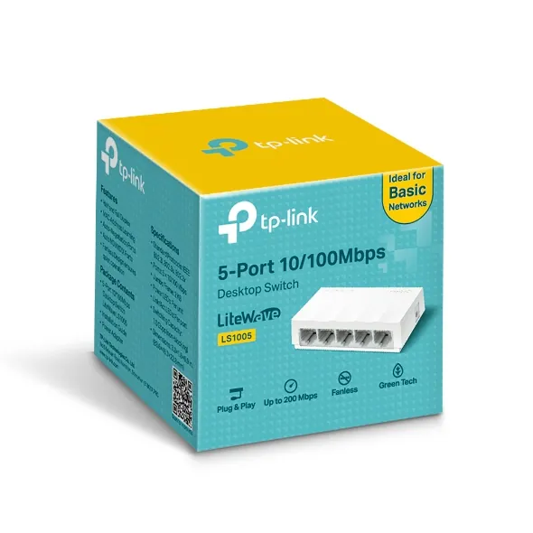 Switch de escritorio TP-LINK LS1005 LiteWave 5-port 10/100 Mbps  6