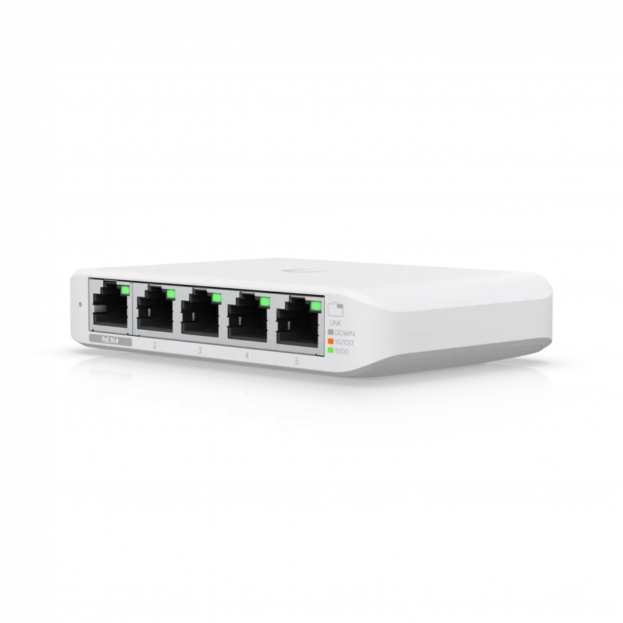 Switch Ubiquiti 5-port  1xGE PoE+ in y 4xGE s/Inyector PoE 4