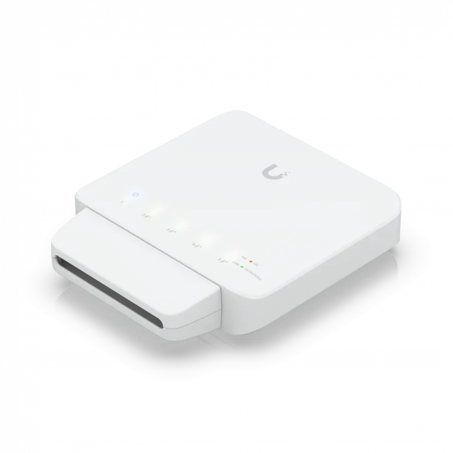 Switch Ubiquiti 5xGE con 1xPoE++ In y 4xPoE+ Out (46W) USW-FLEX - s/iny PoE 8