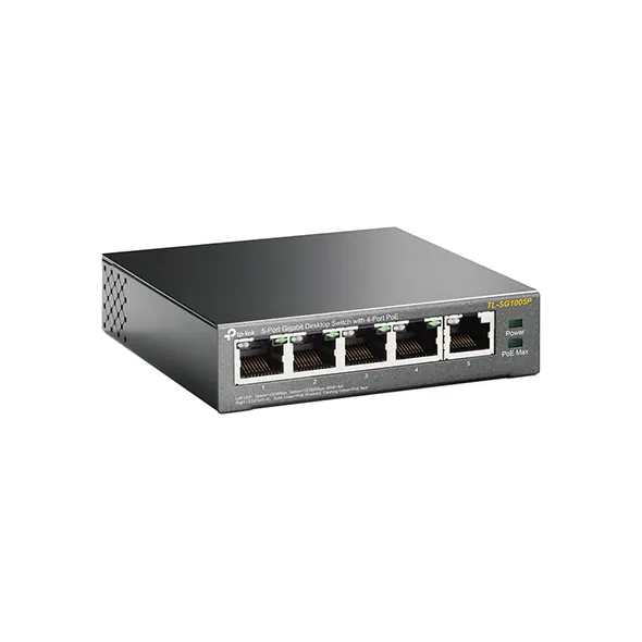 Switch TP-LINK TL-SG1005P No Admin. 4x 10/100/1000 2