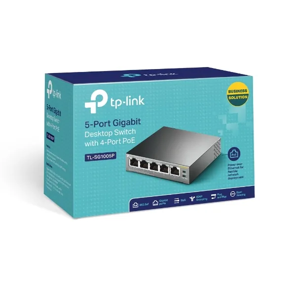 Switch TP-LINK TL-SG1005P No Admin. 4x 10/100/1000 5